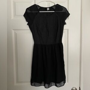 H&M Divided Classic Black Mini Dress size 6